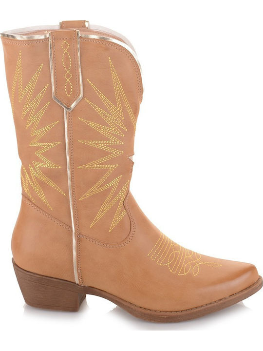 Damen Cowboy-Stiefeletten Tabac Braun