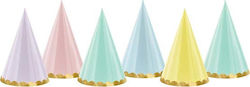 PartyDeco Party Hats Καπέλα Pastel Colours 6τμχ 6pcs CPP24