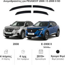 Heko Set Car Windbreakers Front and Rear Dark Tinted for Peugeot 2008 5D 2019+ / 2008E 5D 2019+ 4 Pieces 26163 Heko Set Car Windbreakers Front and Rear Dark Tinted for Peugeot 2008 5D 2019+ / 2008E 5D 2019+ 4 Pieces 26163