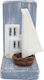 Kapadakis Wood Art Vapor Decorativ Lemn Cu Cartier Insular Multicolor 7x9x13cm 1buc