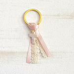 Παρίσης Metal Christening Charm Keychain Pink 50pcs