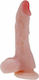 Baile Dildo realist cu Testicule și Ventuză Flesh 21.6cm
