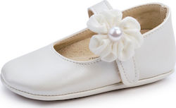 Gorgino Ecru Baptism Leather Soft Sole Pumps /Ecru