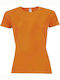 Sol's Sporty Γυναικείο Διαφημιστικό T-shirt Κοντομάνικο Neon Orange