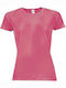 Sol's Sporty Γυναικείο Διαφημιστικό T-shirt Κοντομάνικο Neon Coral