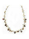 Women's necklace 16382 handmade swarovski necklace brown