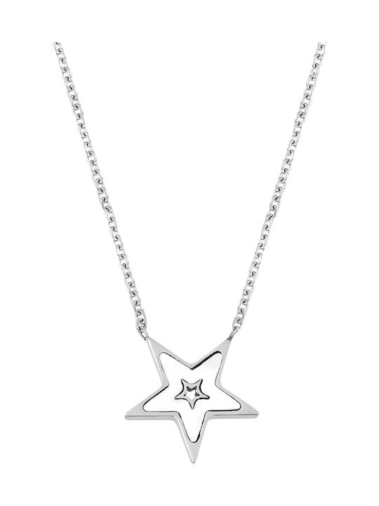 Steel star necklace - Silver