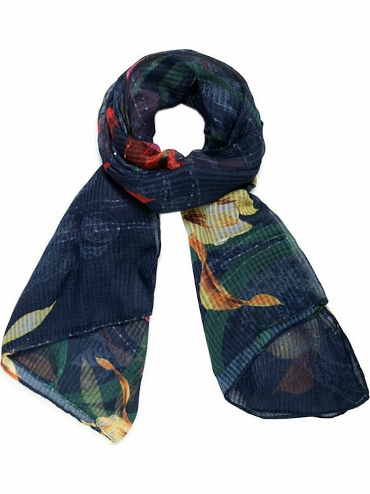 Desigual Surreal Women's Scarf Navy Blue