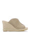 Ragazza Women's Suede Platform Wedge Sandals Beige