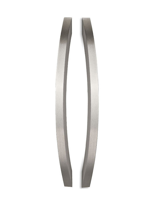 Convex Handle Front Door 883 Pair 250mm Nickel