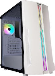 Xilence XG512.RGB Gaming Midi Tower Computer Case with Window Panel White