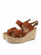 Malaga Batida Women's Suede Platform Shoes Brown