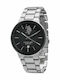 U.S. Polo Assn. Logan Ανδρικό Ρολόι 40mm Μπαταρίας με Ασημί Μεταλλικό Μπρασελέ