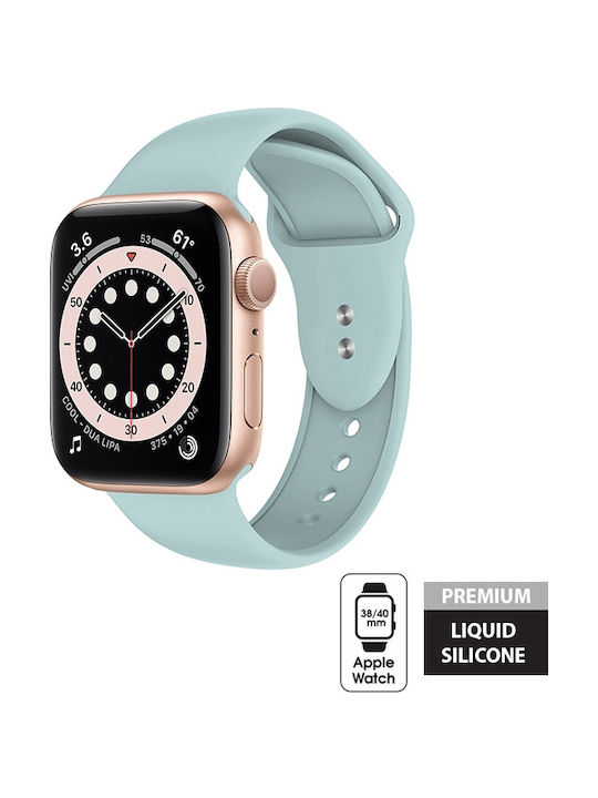 Crong Liquid Curea Silicon cu Pin Turcoaz (Apple Watch 38/40/41/42mm) CRG-40LQB-GRN