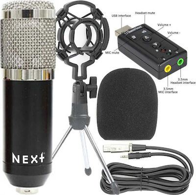 Next Condenser (Large Diaphragm) XLR Microphone Kit Shock Mounted/Clip On Mounting