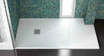 Karag Rectangular Artificial Stone Shower Bianco Pietra 70x120x2.5cm