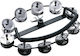 Pearl Jingle Ring Черен Металик Тамбурин Hi-Hat с два реда зили