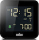 Braun BC09B-DCF Tabletop Digital Clock with Alarm & Radio Black 67018