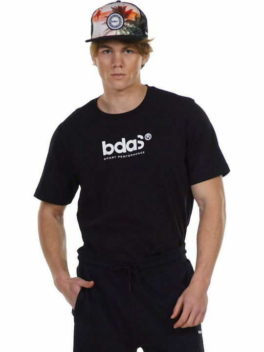 Body Action Αθλητικό Ανδρικό T-shirt Μαύρο Με Στάμπα