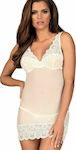 Obsessive Sexy Chemise & Thong Sexy Set mit Robe White