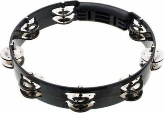 Meinl Headliner Series Tour Μαύρο Πλαστικό Ντέφι Χειρός με Διπλή Σειρά Ζίλιες