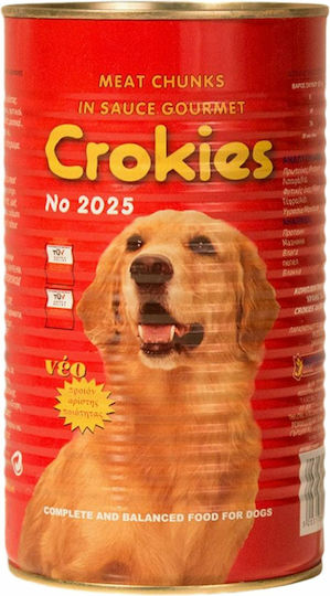 Nutripet Crokies Wet Food Dogs in Cans with Calf 1250gr