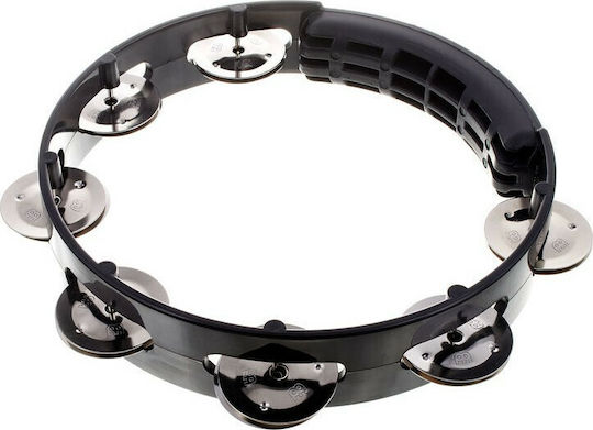 Meinl Headliner Series Tour Black Plastic Hand Tambourine with Single Row Jingles