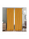Lino Home Curtain with Pencil Pleat Line 501 Honey 300x295cm
