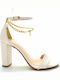 Sandalen aus Lackleder Weiß