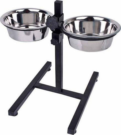 Donald Pet Care Edelstahl Schalen Futter & Wasser für Hund auf Basis von 2x 2.8lt 23cm in Silber Farbe
