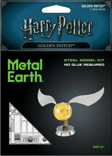 Fascinations Earth - Harry Potter: Golden Snitch Model Kit Metal Modeling Figure Gold 12.5x8.6x7.1cm.