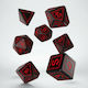 Q Workshop Runic Dice Set Dice Black & Red