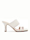 Sante Women's Sandals with Thin High Heel In White Colour