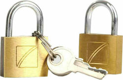 Travel Blue Padlock Brass with Key Set 20mm 2pcs