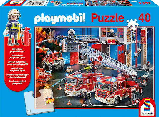 Kids Puzzle Playmobil Firebrigade for 4++ Years 40pcs Schmidt Spiele