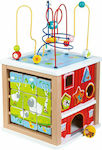 Lelin Toys Επιδαπέδιος Κύβος Δραστηριοτήτων Farm από Ξύλο για 12+ Μηνών