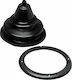 Lalizas Nozzle Bulb Inflatable Valve with Screw Flange, Ø150mm, Cutting Diameter Ø120mm, Black