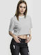 Women's Summer Crop Top Cotton Short Sleeve Striped White