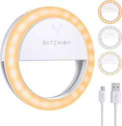 BlitzWolf BW-SL0 Pro Clip-On Ring Light με 600mAh Μπαταρία 1000 Lumens Λευκό