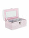 A-s Jewelry Jewellery Box with Mirror Pink 19.9x12x10.5cm