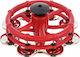 Latin Percussion Click Κόκκινο Πλαστικό Ντέφι Hi-Hat με Μονή Σειρά Ζίλιες