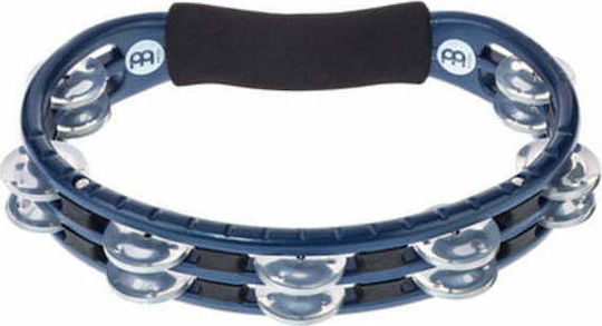 Meinl Traditional ABS Aluminum Jingles Blue Plastic Hand Tambourine with Double Row Jingles