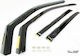 Heko Set of Windbreakers Front and Rear Car Dark Fime for Toyota Highlander 4pcs