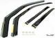 Heko Set of Windbreakers Front and Rear Car Dark Fime for Alfa Romeo Stelvio 4pcs