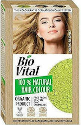 Bio Vital 100% Φυτική βαφή μαλλιών (με χέννα), βιολογική (Ξανθό Σκούρο) 3X20gr VEGAN certified