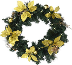 vidaXL Christmas Lighted Decorative Wreath Battery Powered 5cm