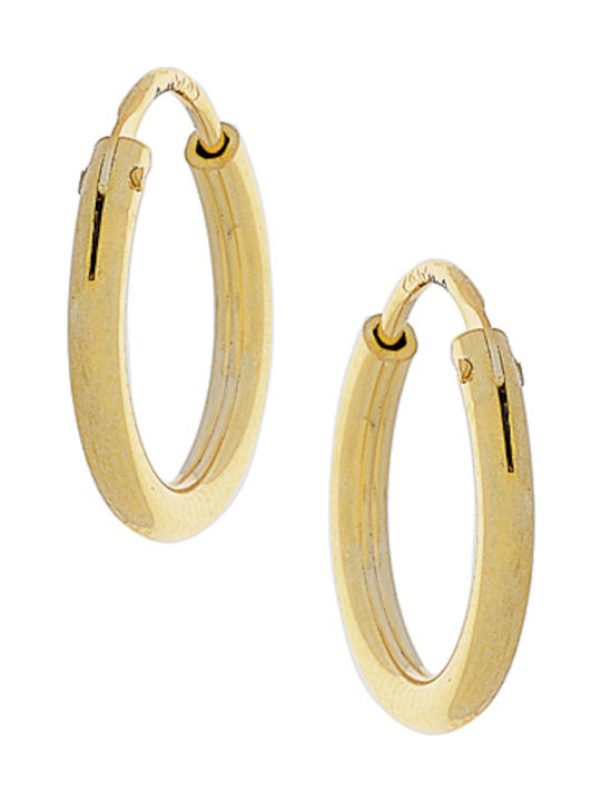 Prince Silvero Earrings Hoops made of Silver Gold Plated 9A-SC065-3