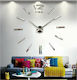 Etoile 3D Sticker 3D Wall Clock Sticker Plastic Silver Ø68cm