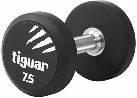 Tiguar Round Rubber Dumbbell 1 x 7.5kg