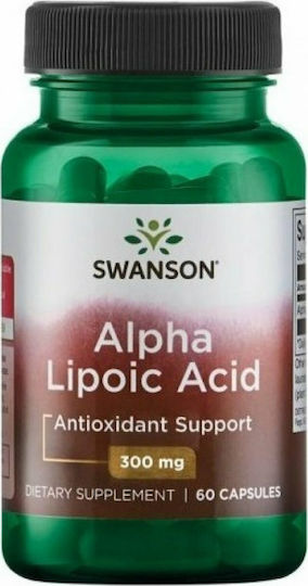 Swanson Alpha Lipoic Acid 300mg Ειδικό Συμπλήρωμα Διατροφής 60 κάψουλες